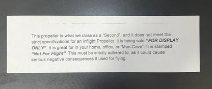 Aviation Propeller for Display and Decor | 37-inch | Made in Canada | Not for Flight
