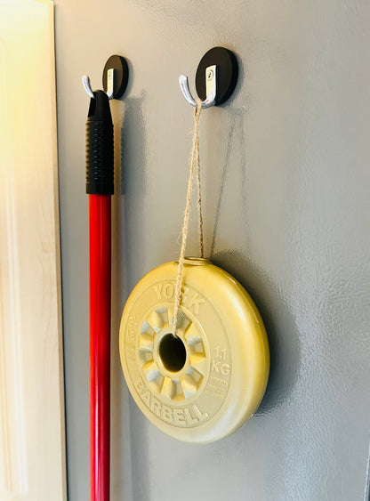Magnetic Utility Hooks (6-Pack) — for Lockers, Offices, Shops & Steel Shelving