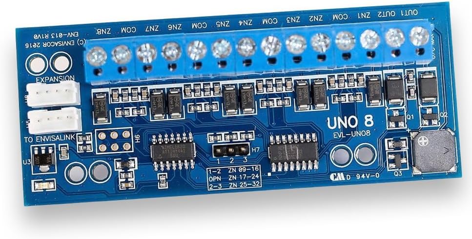 UNO8 Zone Expander for UNO IP Panel or The EVL4 or Duo-IP/LTE in Universal Mode. 8 Inputs, 2 Outputs