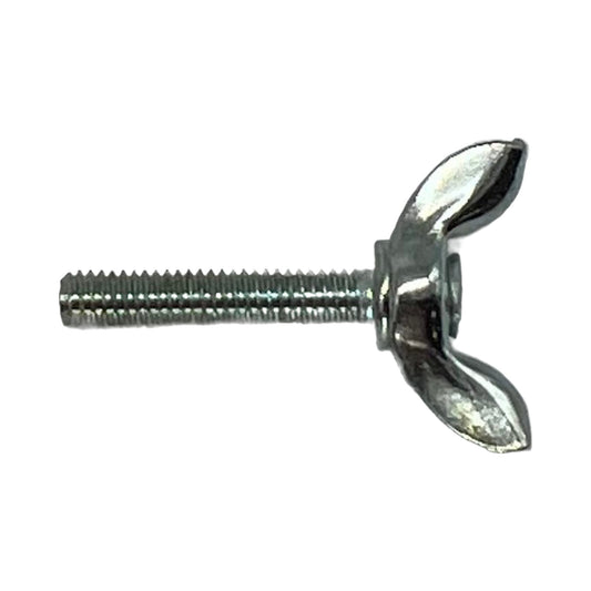 M4 wing screw 20 mm on white background