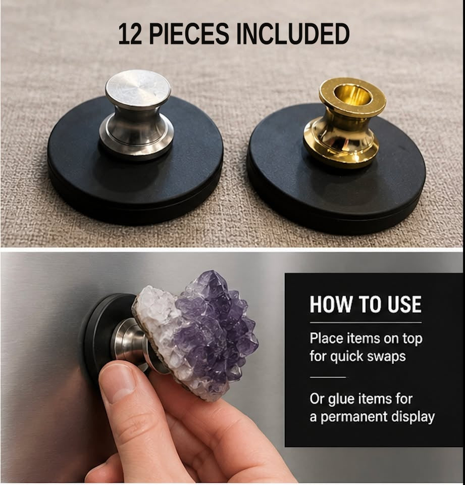 Magnetic Display Bases (12-Pack) — Retail, POP & Trade-Show Product Display Mounts