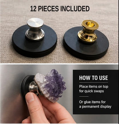 Magnetic Display Bases (12-Pack) — Retail, POP & Trade-Show Product Display Mounts