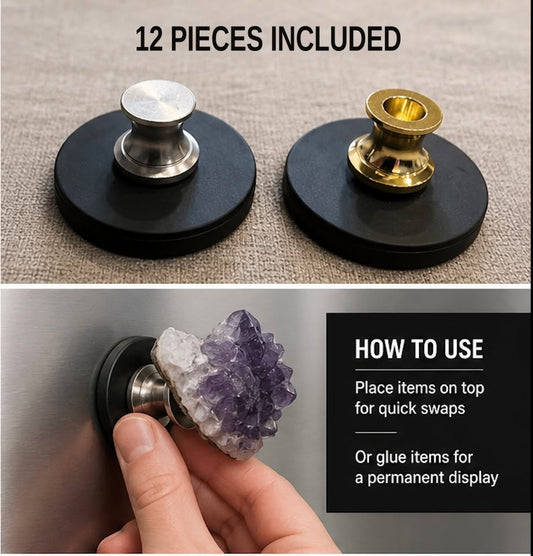 Magnetic Display Bases (12-Pack) — Retail, POP & Trade-Show Product Display Mounts