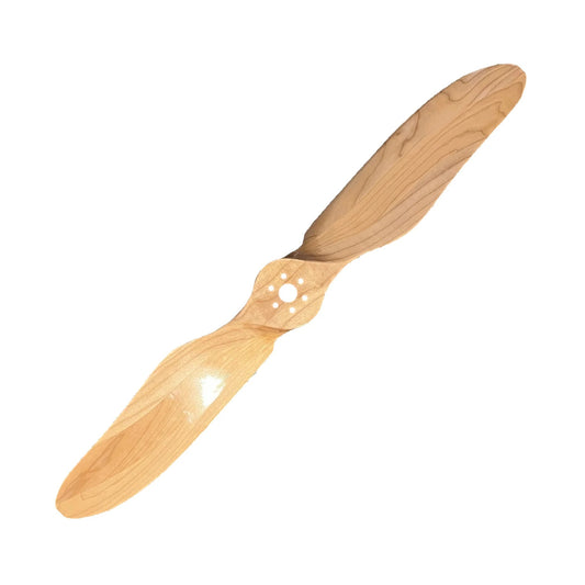 37-inch maple wooden aviation propeller on white background