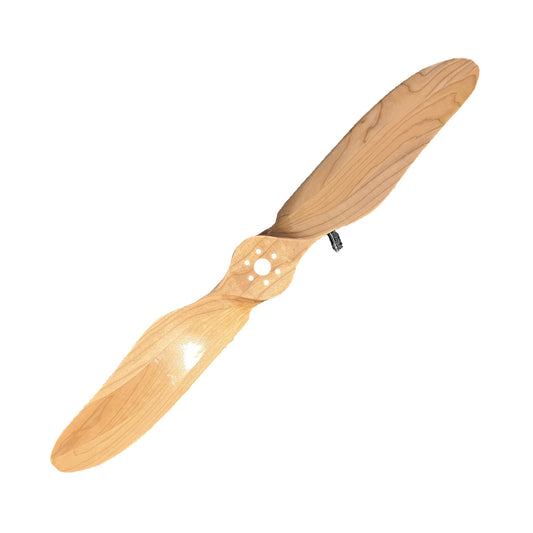 37-inch maple wooden aviation propeller on white background