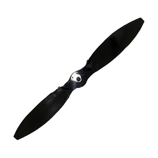 42-inch black wooden aviation propeller on white background