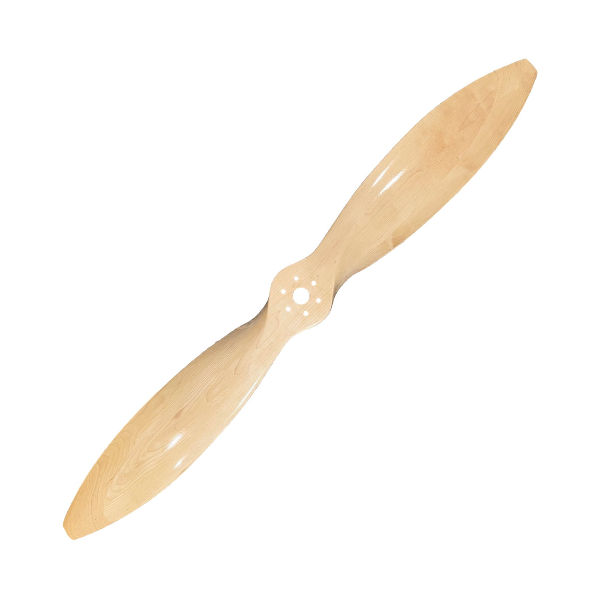 42-inch maple wooden aviation propeller on white background