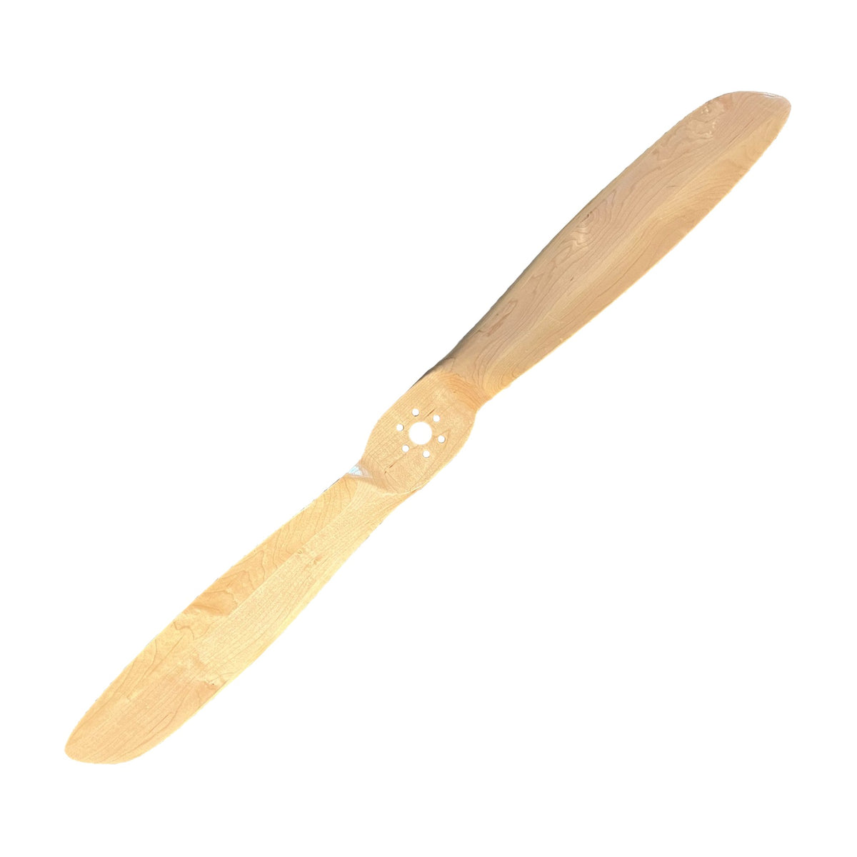 44-inch maple wooden aviation propeller on white background