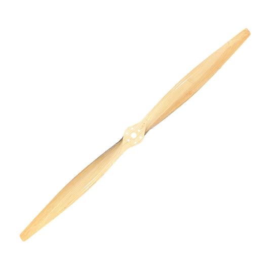 64-inch maple wooden aviation propeller on white background